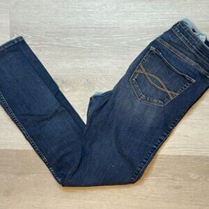 Abercrombie and Fitch Midrise Skinny Jeans (Darkwash Denim, size 28)